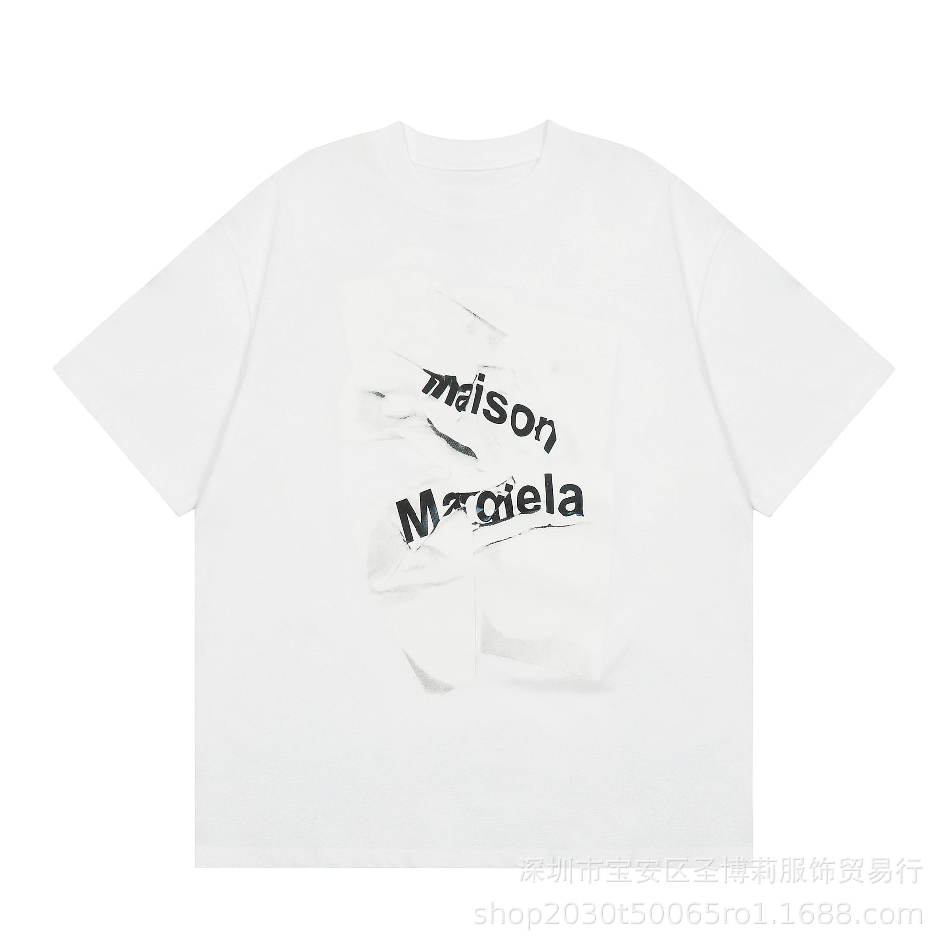 クロスボーダーメゾンマルジェラマジラデジタルプリントMM6純綿高品質男性tシャツ女性半袖潮