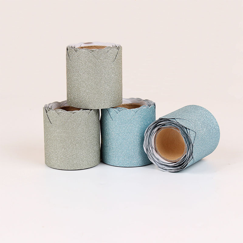 批发厂家供应现货金葱边框纸小学教室黑板装饰纸波浪型金葱边框贴