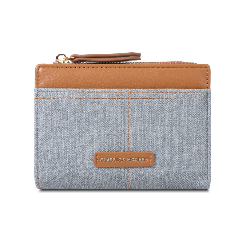 Jeans color contrastante ~ multi-carta monedas de damas al por mayor inswind alto sentido de almacenamiento transfronterizo billetera de niñas