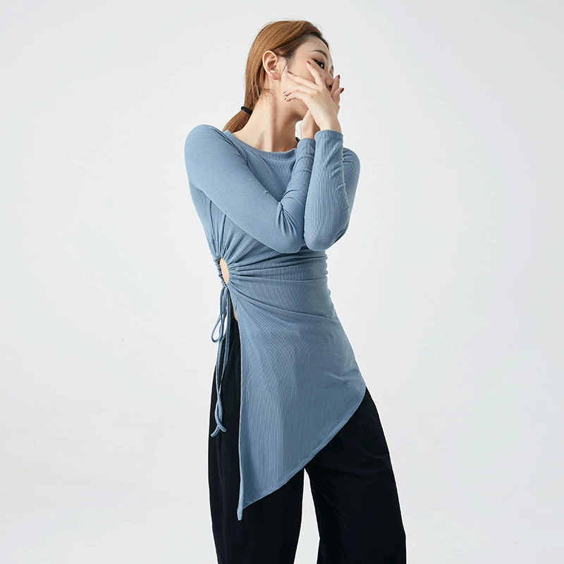 Куртка для современных танцев Костюм для классических танцев Костюм для йоги с длинным рукавом Нерегулярный костюм для танцев средней длины