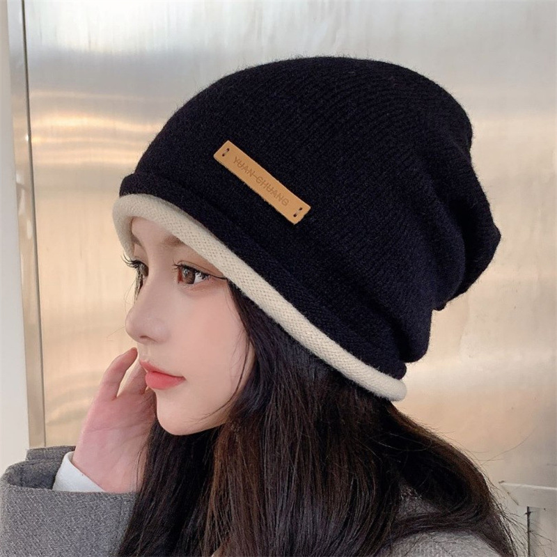 Women's Elegant Basic Color Block Eaveless Wool Cap display picture 3