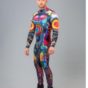 European and American New Halloween New Products Funny Special-Shaped Bodysuit 3D Digital Printing Adult Cos One-Piece Costume