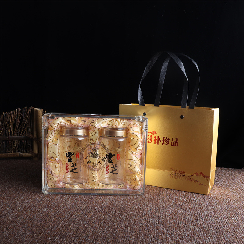 厂家供应PS亚克力透明塑料灵芝孢子粉燕窝天麻保健品包装礼品套盒