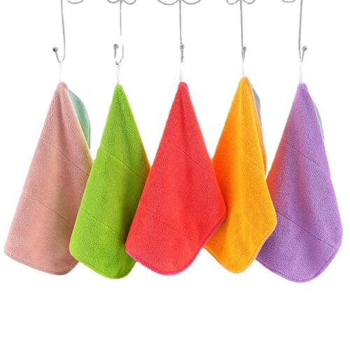 Dishwashing cloth daily necessities double-sided absorbent dish cloth lazy cloth non-oily high-density coral velvet cloth fiber