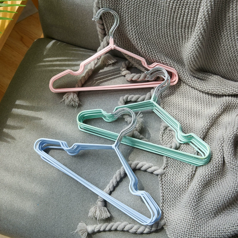 Children's hanger drying rack, plastic baby clothes hangers, non-slip pastel set