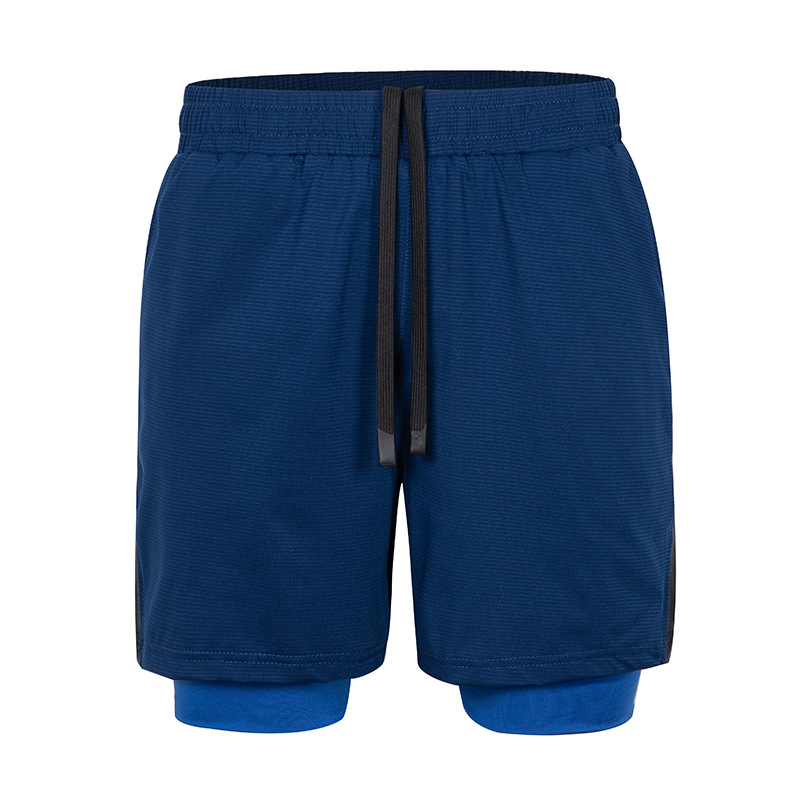 Crazy Muscle Two-in - One Pantalones cortos deportivos para hombres entrenamiento de correr acondicionamiento físico rápido secado pantalones deportivos de cuadrados pequeños para hombres verano