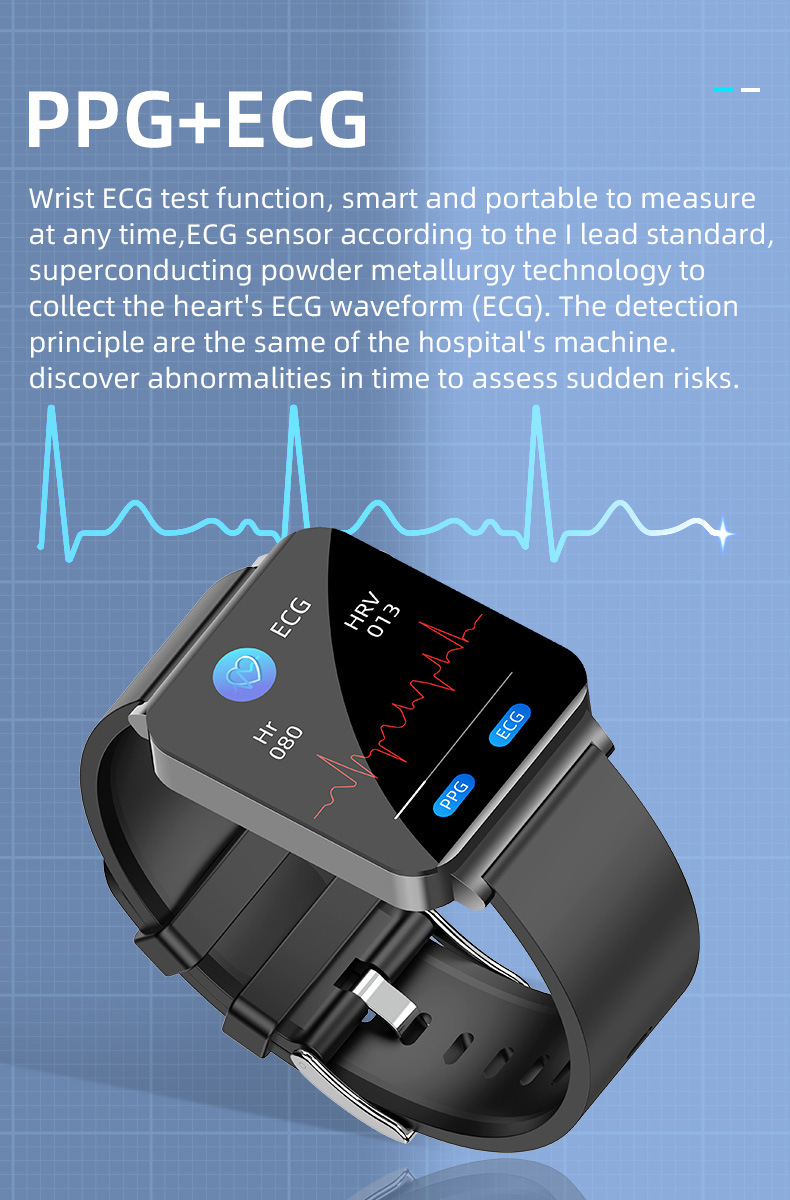 KS03 smartwatch: Blood lipid, heart rate, blood sugar, uric acid, blood oxygen, electrocardiogram, sleep monitoring, fitness band watch undefined