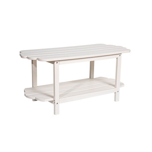 Hdpe Outdoor Coffee Table Imitation Wood House Balcony Terrace Living Room Outdoor Lawn Upper and Lower Double Layer Ready for Delivery