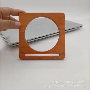 Luggage accessories solid wood handle new square inner round brown handle DIY bag accessories handle wooden portable