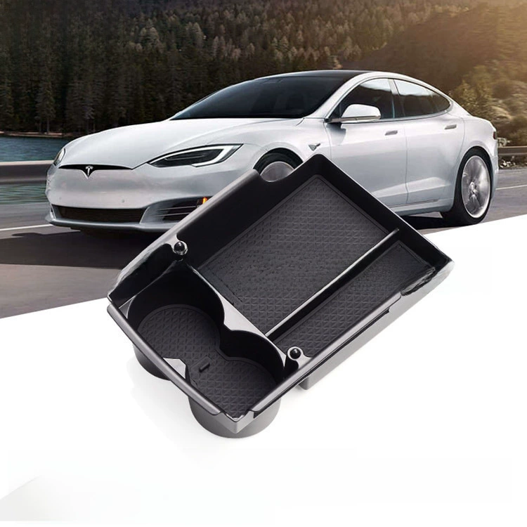 Подходит для модификации центрального блока хранения Tesla Model X, модель S, декоративная вставка поддон, отделение