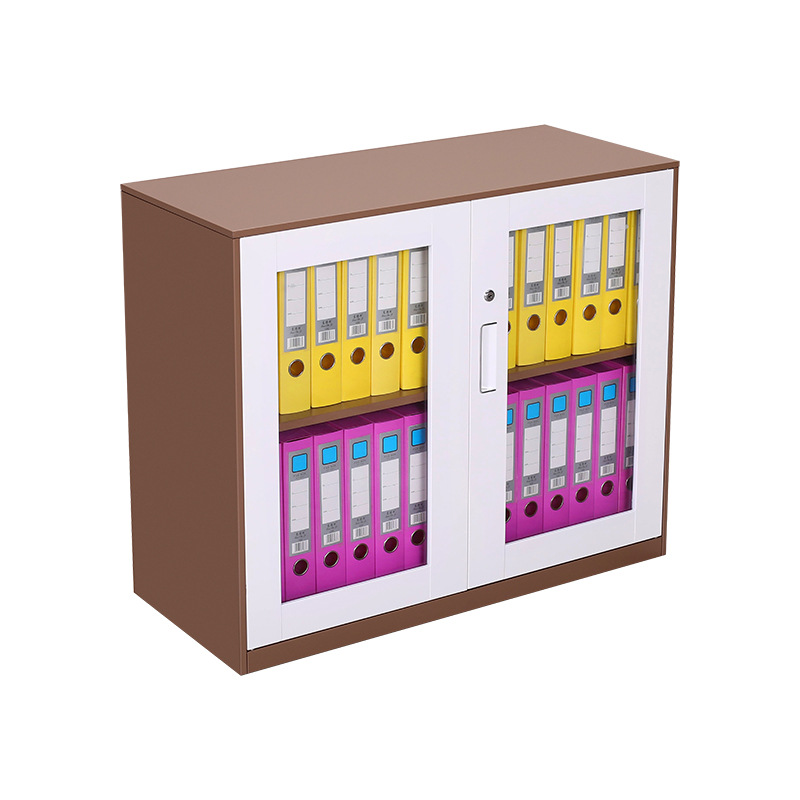 铁皮文件柜办公室资料柜加厚档案凭证柜带锁矮柜储物柜更衣柜