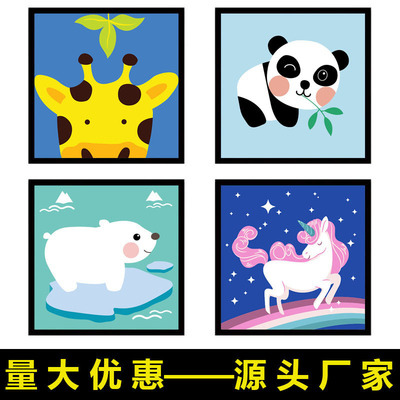 儿童数字油画diy手绘填色卡通动漫人物大量批发优惠数码丙烯20*20