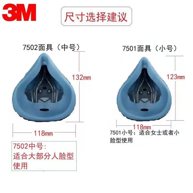 Máscara 3M 7502 Máscara de gas anti-pintura gas anti-polvo gas anti-orgánico protector contra pesticidas