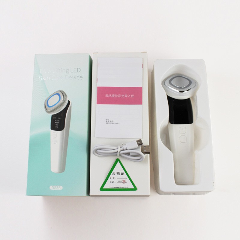 Explosión transfronteriza rojo y azul introducción de luz caliente modelo de introducción de ondas de sonido EM elevación facial instrumento de estiramiento