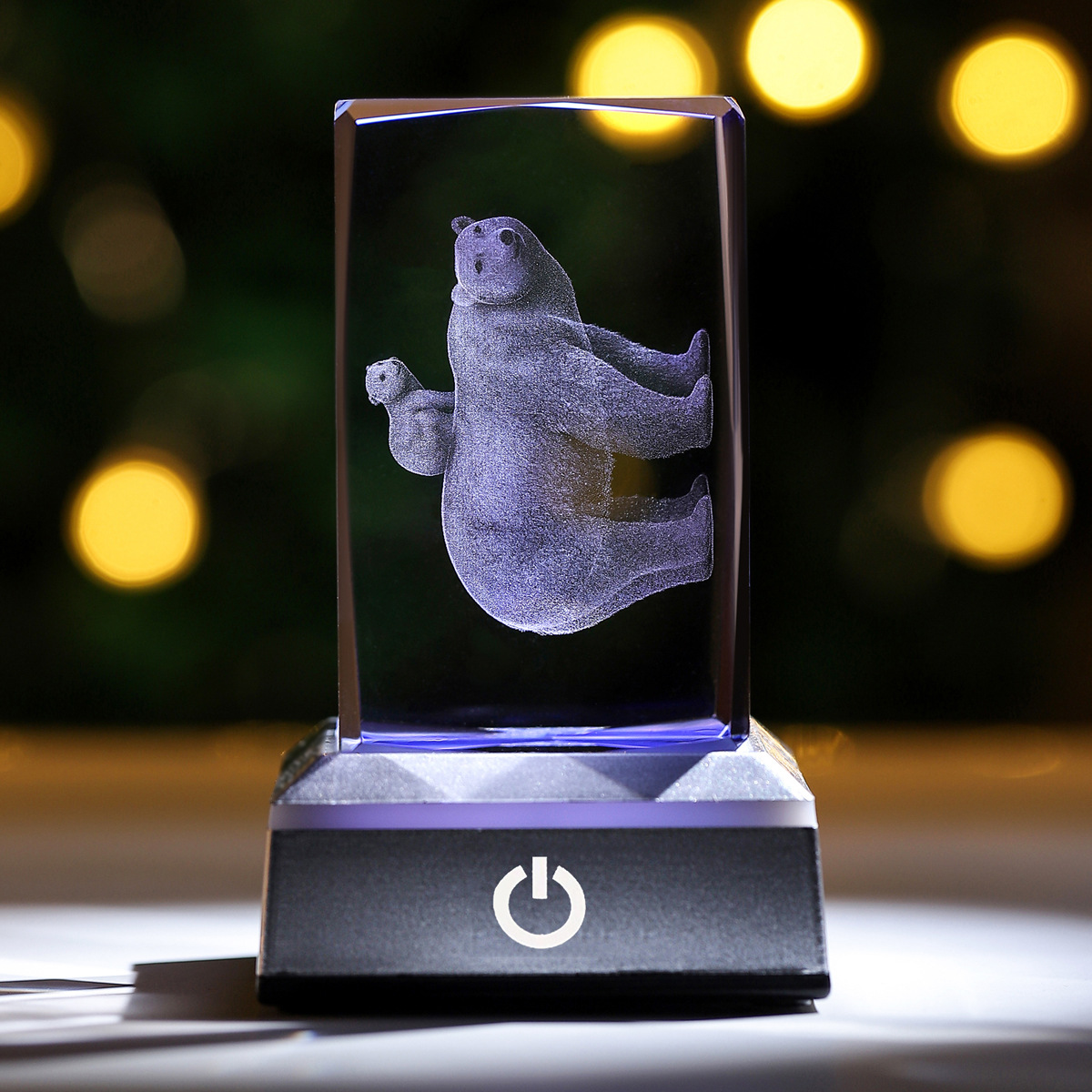 Transfronterizo al por mayor 3D animal Jesús Rosa cuboide adornos de cristal táctil sensible color cumpleaños regalo del Día de San Valentín