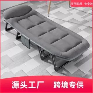 折叠床加固单人午休便携办公室午睡行军床多功能美式躺椅收纳轻巧