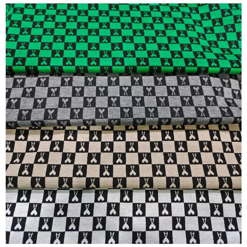 270g 针织提花面料 色织提花布 秋冬 女装外套连衣裙短裙裤子面料