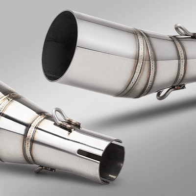 Motorcycle exhaust pipe: Xciting 300 stainless steel
