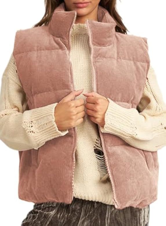 Fábrica de Amazon 2024 otoño y invierno de mujeres nuevo chaleco de algodón de meandruño chaleco de calor grueso image 13