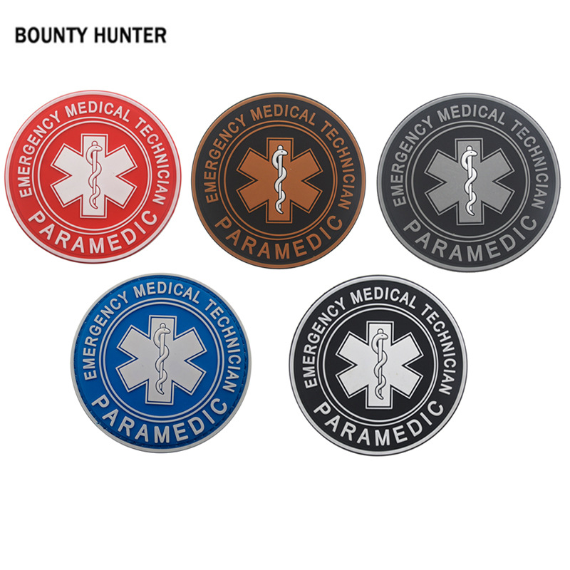 跨境货源救援标志生命之星蛇标PVC滴胶免洗臂章背包贴徽章补