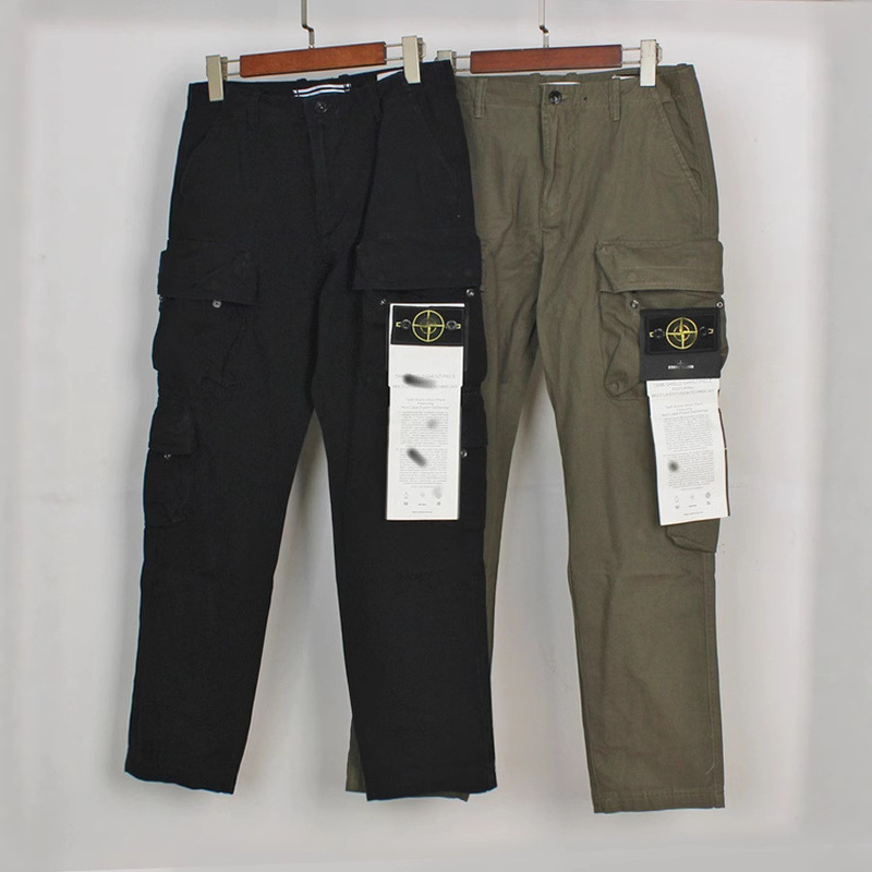 Cross-border STONE stone embroidery function casual pants European and American military overalls multi-pocket loose pants