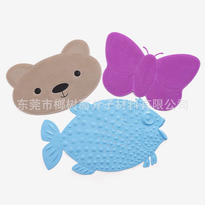 Производитель по индивидуальному заказу специальной формы EVA мультяшный коврик для ванной комнаты, наклейка для спины, нескользящий высокоэластичный коврик, напольный коврик, наклейка для ванны, массаж