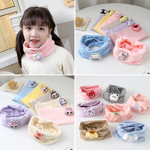 Children's Scarf Neck Neck Scarf Korean Autumn and Winter Cartoon Baby Scarf for Boys and Girls Baby Warm Scarf
