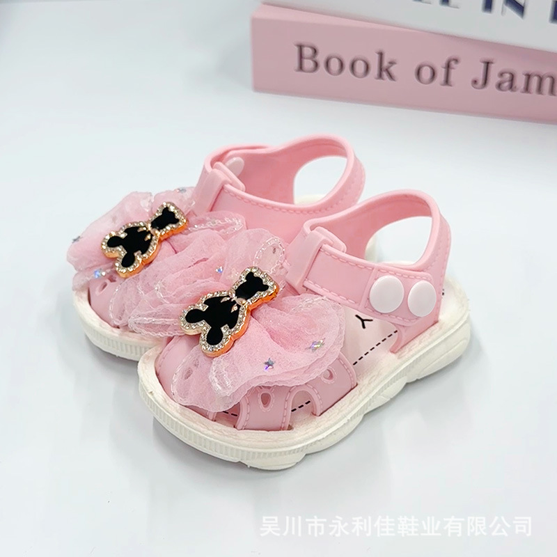 Sandalias para bebés de niñas de verano anti-derrapatas para bebés pequeños zapatos para niños pequeños comercio exterior e-commerce princesa