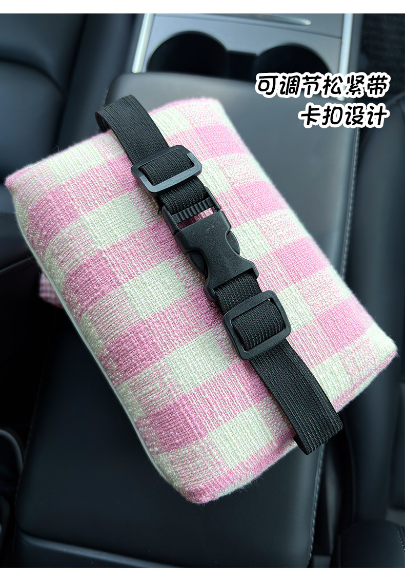Stuffed Heart Car Seat Back Tissue Box Car Armrest Box Paper Box Car Sun Visor Tissue Bag Bag
