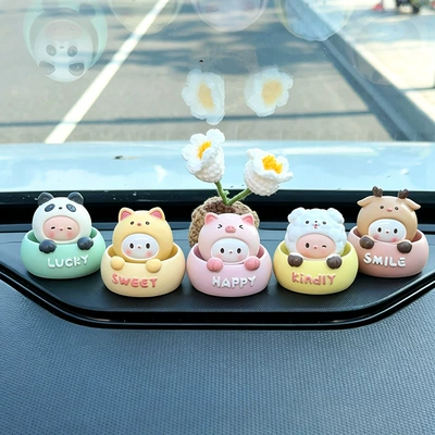 Car ornaments – Decoration, Office Ornaments - family-set-of-5-plush-lily-of-the-valley-with-glue