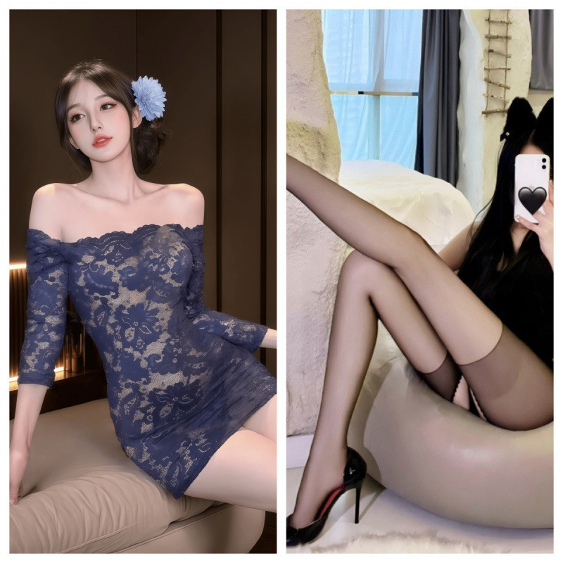 Blue+Black Open socks