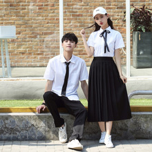 韩国中学生英伦高中生校服套装班服学院风学生装夏季女生毕业裙子