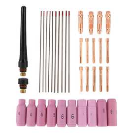 1套 图片色 金属 36件套 TIG氩弧焊枪配件套装 气筛 适用于WP-17/