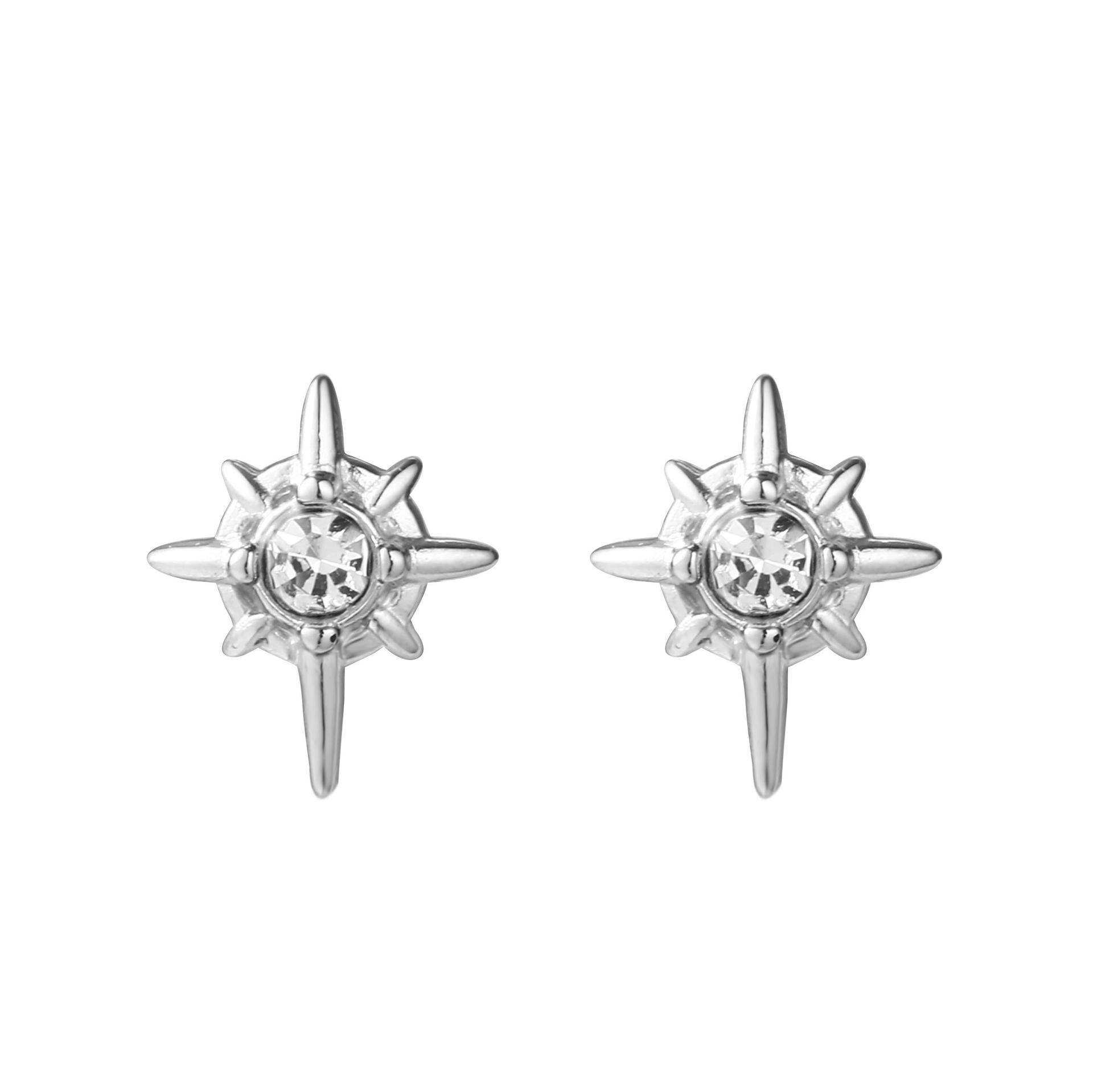 1 Pair Quantity 1 Pair Simple Style Classic Style Solid Color Inlay Titanium Steel Rhinestones Ear Studs