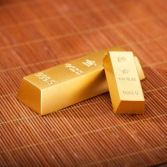 Pure copper gold bar craft decorative piece, wealth-bringing gold brick ornament, simulated gold brick paperweight, copper gold bar decorative piece