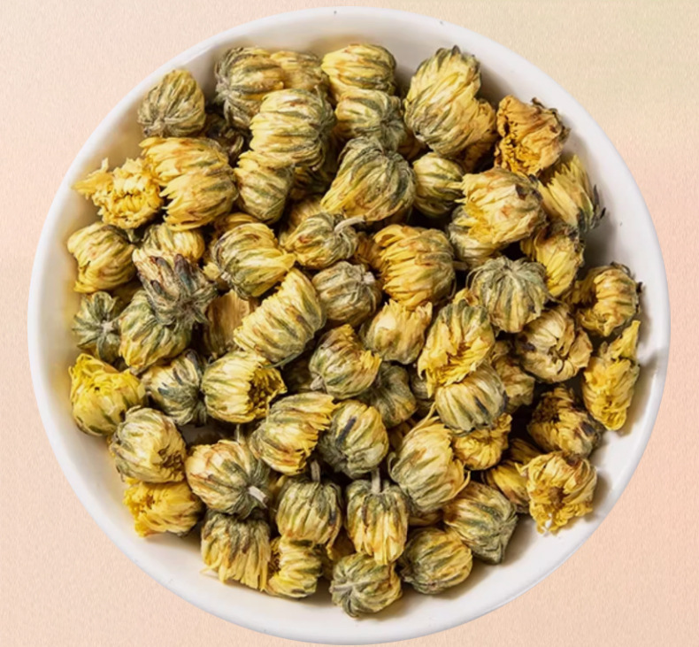 Tai Ju Chrysanthemum Tea Buds Tongxiang Hang Bai Ju Loose Dried Flower Herbal Tea 500g Bulk quality and texture