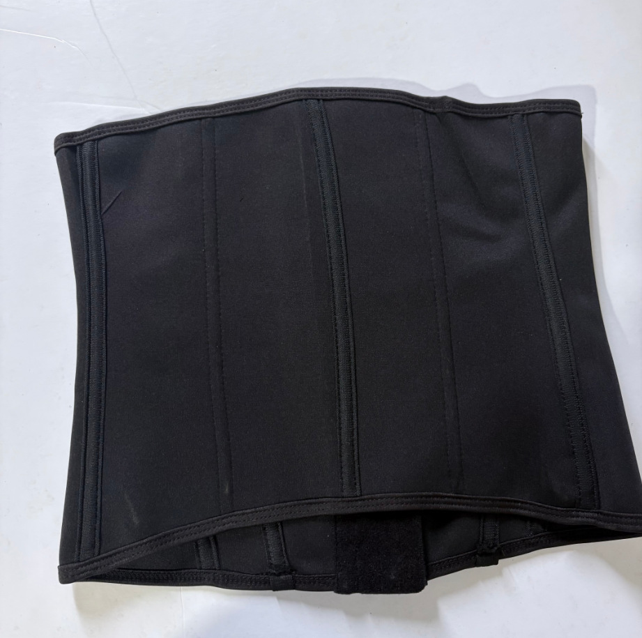 Faja Reductora de Cintura de Poliéster y Spandex, Doble Capa con Cremallera, para Posparto y Uso Diario