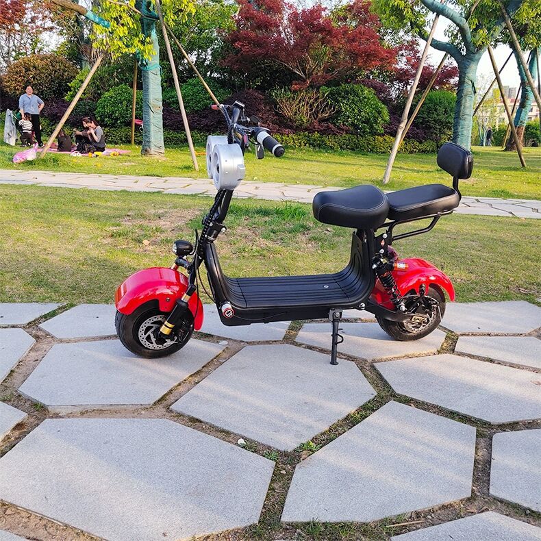 Mini Harley, yellow Harley, double-seater folding electric scooter, adult scooter for carrying children, wide-tire scooter