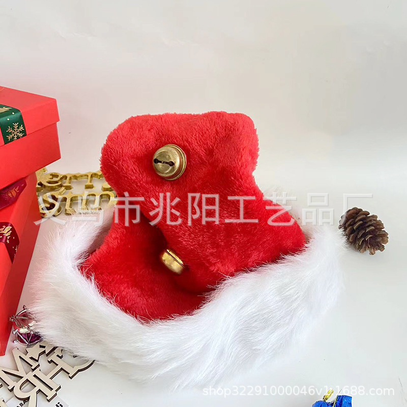 24 campanas de comercio exterior sombrero de Navidad para adultos Papá Noel sombrero gran regalo de vacaciones sombrero muñeco de nieve de peluche al por mayor