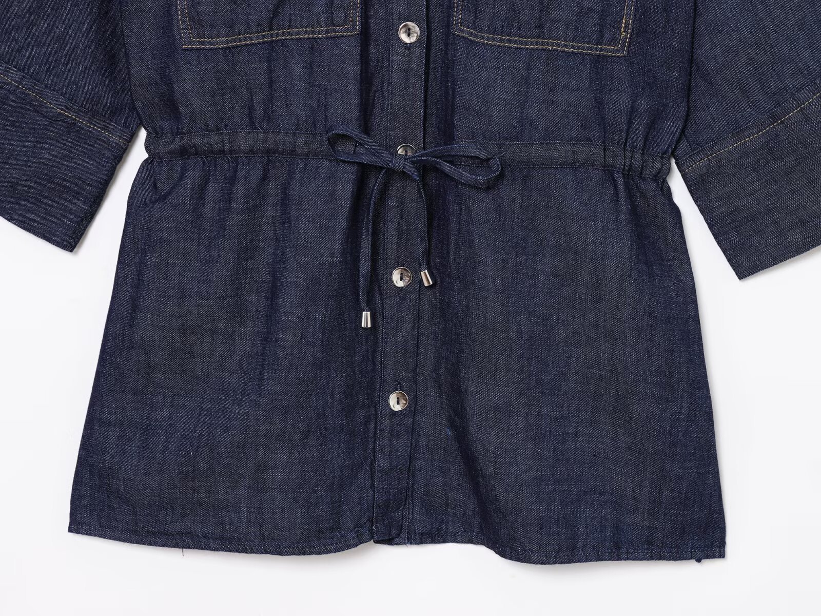 Cross-border European American Women's Fashion Bestseller: Casual And Stylish Denim Blend Shirt With_ecoleips.com