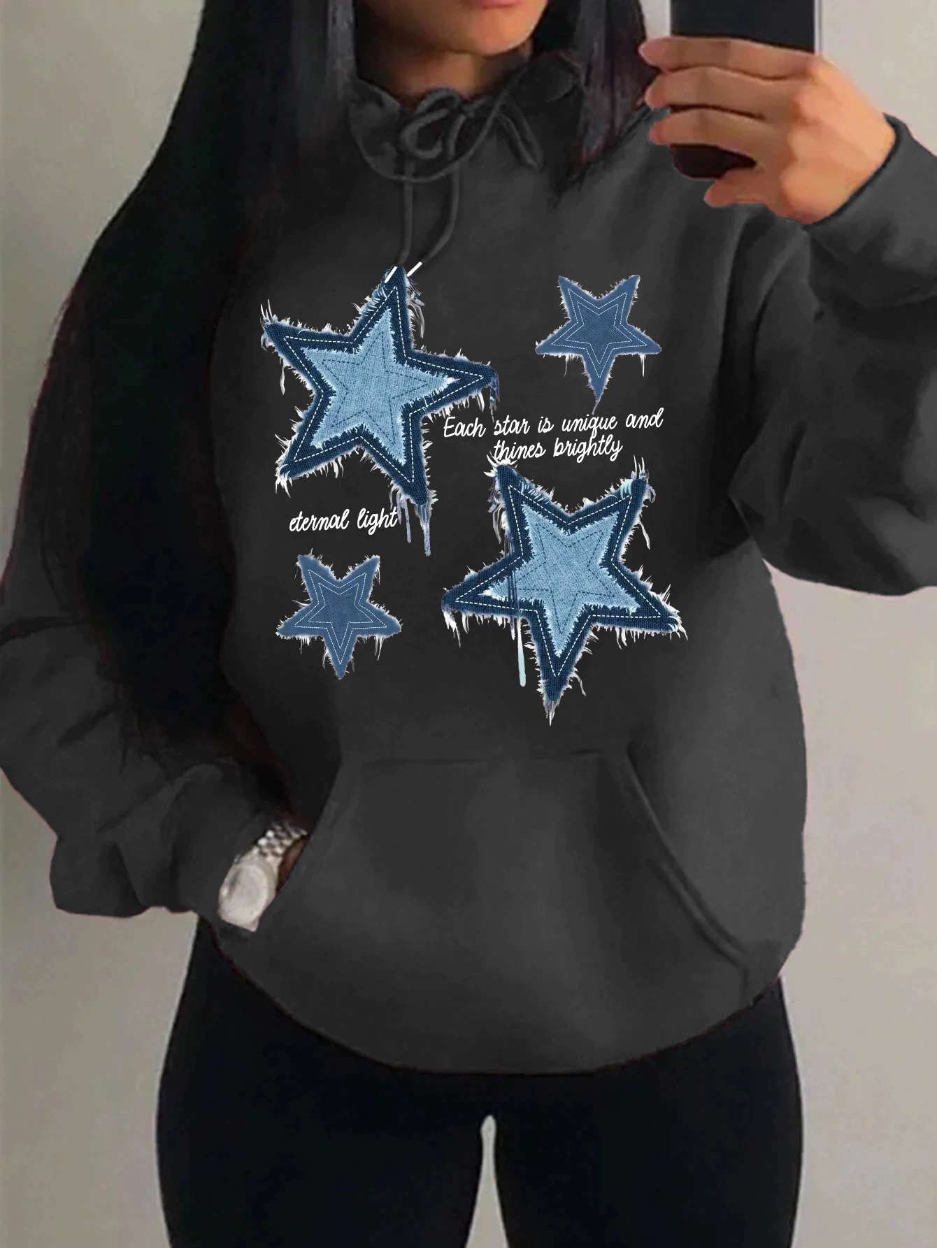 Retro multicoloured comfortable sweatshirt for leisure, loose fit