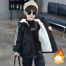 男童加绒外套2025新款秋冬儿童冲锋衣加厚克服男孩冬季风衣潮