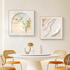 レストランクリームスタイルの壁装飾絵画ダイニングテーブルの壁寝室の壁画シンプルな小さな新鮮なリビングルームの吊り絵画
