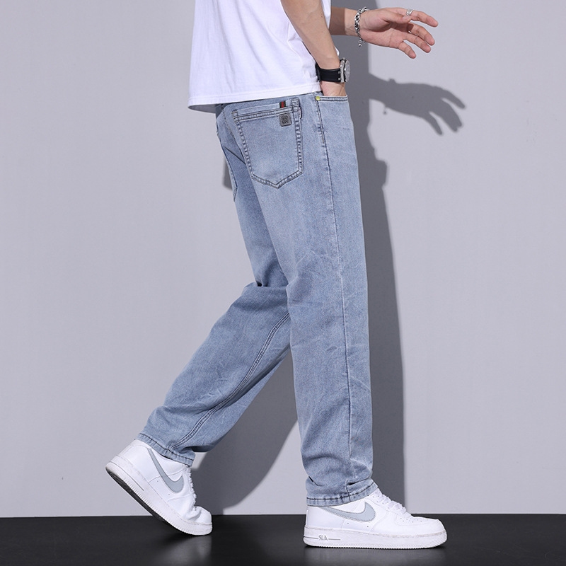 2025 春夏新作ジーンズメンズルーズストレートトレンディカジュアル多用途トレンディ薄手ロングパンツ男性用|undefined