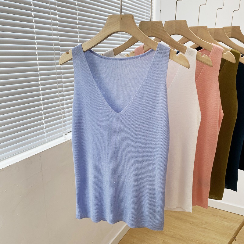 特价包邮不退货天丝背心女无袖薄款V领内搭打底吊带1122