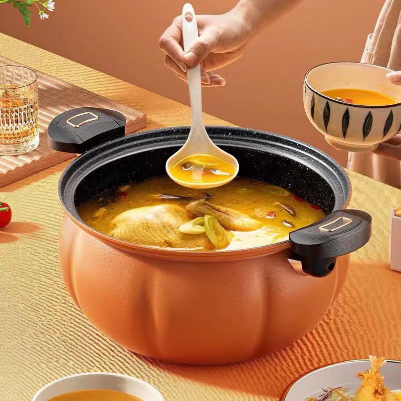 Nueva olla de calabaza hogar micro olla de presión olla de sopa multifuncional olla de cocina olla antiadherente olla a presión regalo al por mayor