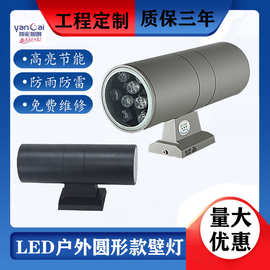 LED壁灯户外防水圆形壁灯别墅商业街外墙亮化简约欧式双头壁灯led