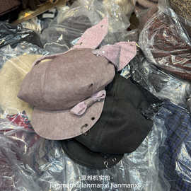 亚文化朋克铆钉长耳朵小众百搭贝雷帽子女宅系甜酷显脸小八角帽