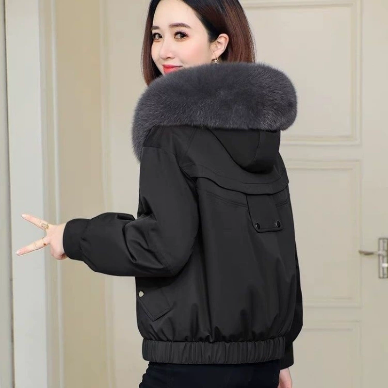 Winter short warm down jacket, for teenagers
