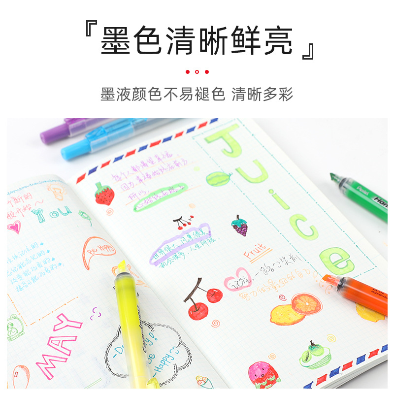 Japón PENTEL PAITON SXS15 bolígrafo de color de presión para estudiantes marcador de núcleo intercambiable